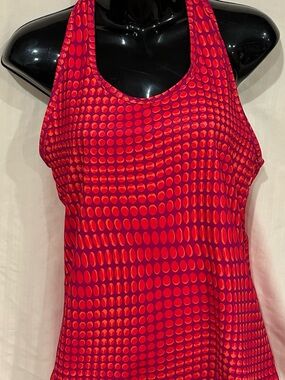 Champion Red Dot-Pattern Racerback Tank Top